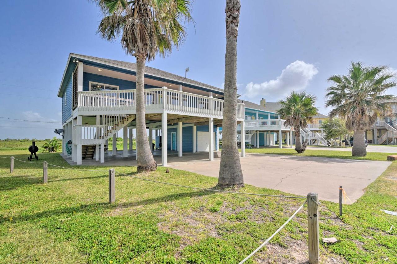 Вилла Bright Crystal Beach House, Walk To Coast! Bolivar Peninsula Экстерьер фото